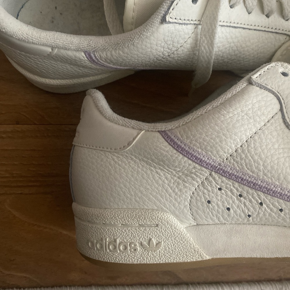 Adidas White and Purple Sneakers